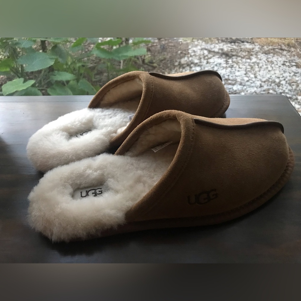 UGG Pearle Scuff Shearling Slippers- NWOT- men’s 8/ women’s 10 - Picture 13 of 16